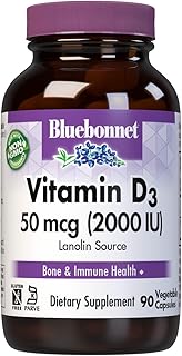 Bluebonnet Nutrition Blue Bonnet Vitamin D3 2000 Iu, 90 Vegetable Capsules