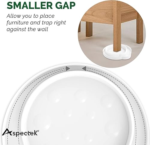 Vista 4 de ASPECTEK Trampa para insectos de cama, interceptor para chinches de cama, paquete de 8. Trampa para insectos, segura y ecológica, eliminador