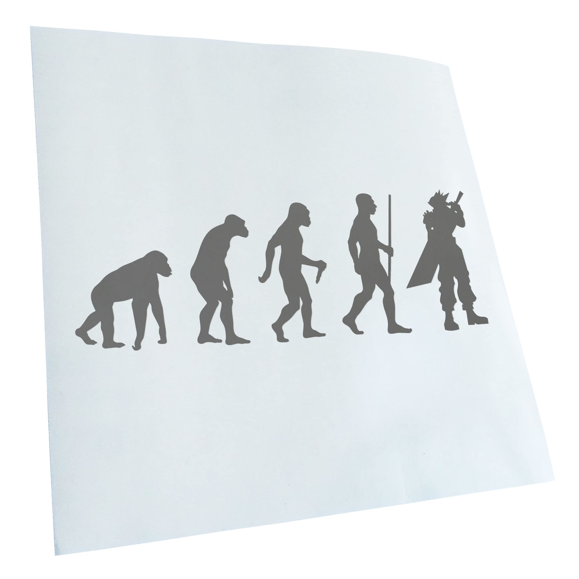 Kiwistar - Car Sticker - RPG Hero Fantasy Evolution - grey - Decals for Tuning, Vehicle, Truck, Bicyle, SUV, Laptop