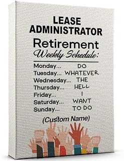 Custom Lease Administrator Retirement Poster, Lease Administrator Canvas Painting Wall Art, Retirement decor for Office 7AZ1432