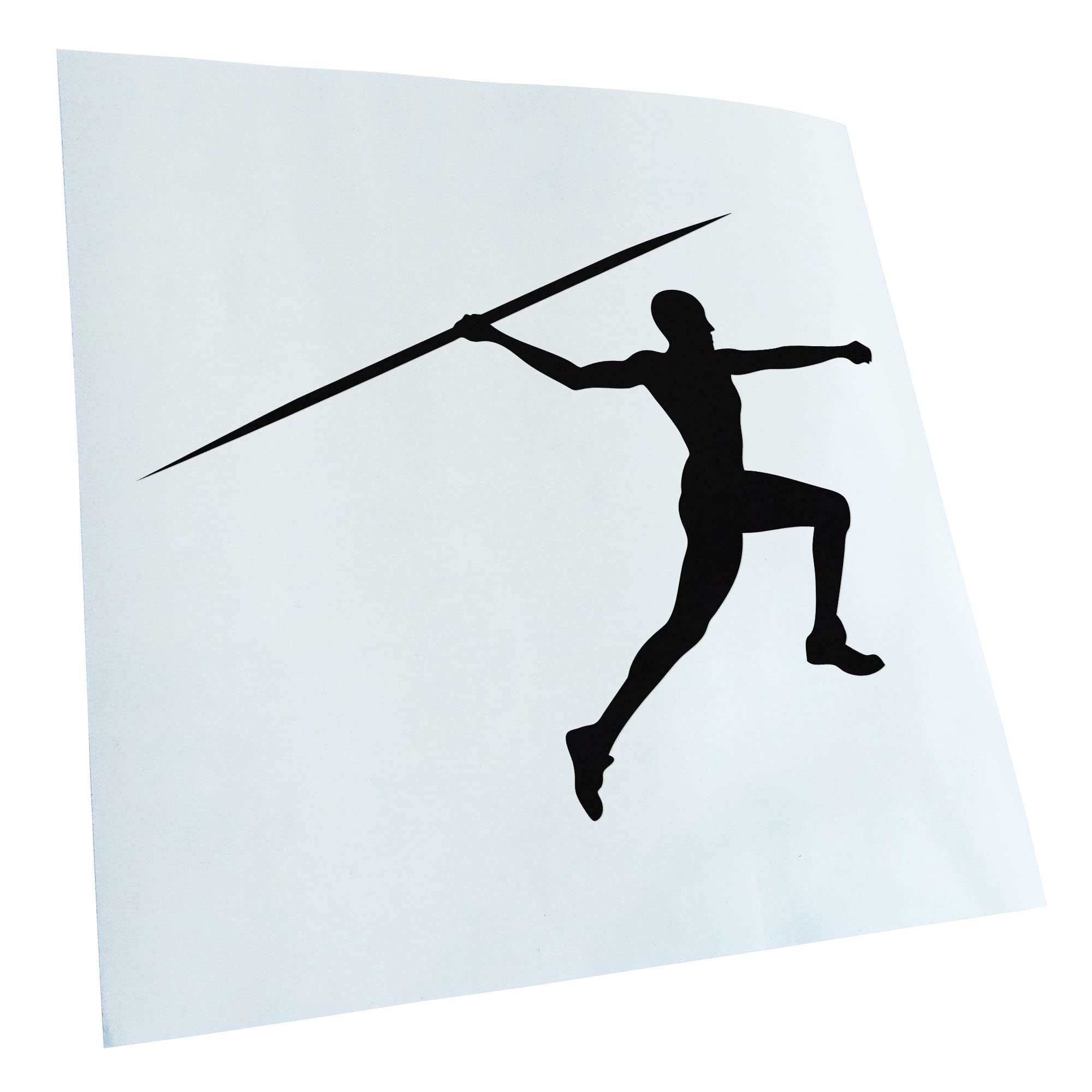 Kiwistar - Car Sticker - Javelin Thrower - Black - 40 x 31 cm - Rear Window Car Sticker Weatherproof for Car Truck Moped Truck - Sticker Exterior Self-Adhesive Tuning Accessories for Window Vehicle