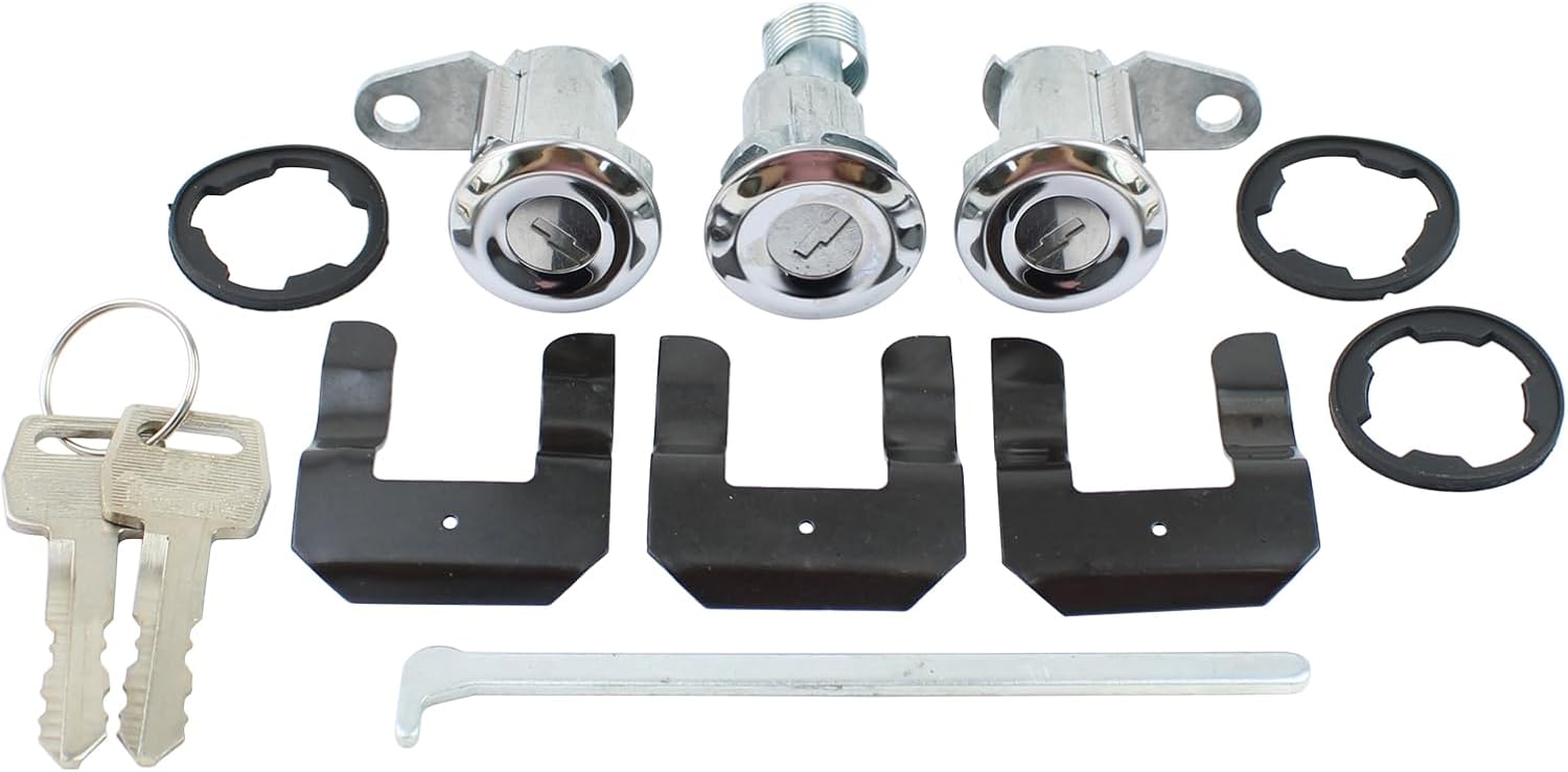 Door and Trunk Lock Cylinders Kit for Ford Mustang Country Squire Galaxie Torino Thunderbird Ranchero Maverick for Lincoln Continental Mark for Mercury