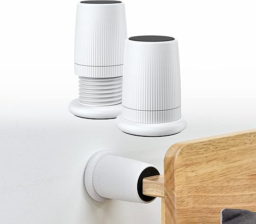 Miniatura 13 de Topes de cabecero, tapón de pared de cama de 1.6 a 2.6 pulgadas, herramienta antivibraciones ajustable, estabilizador de cama para muebles de pared