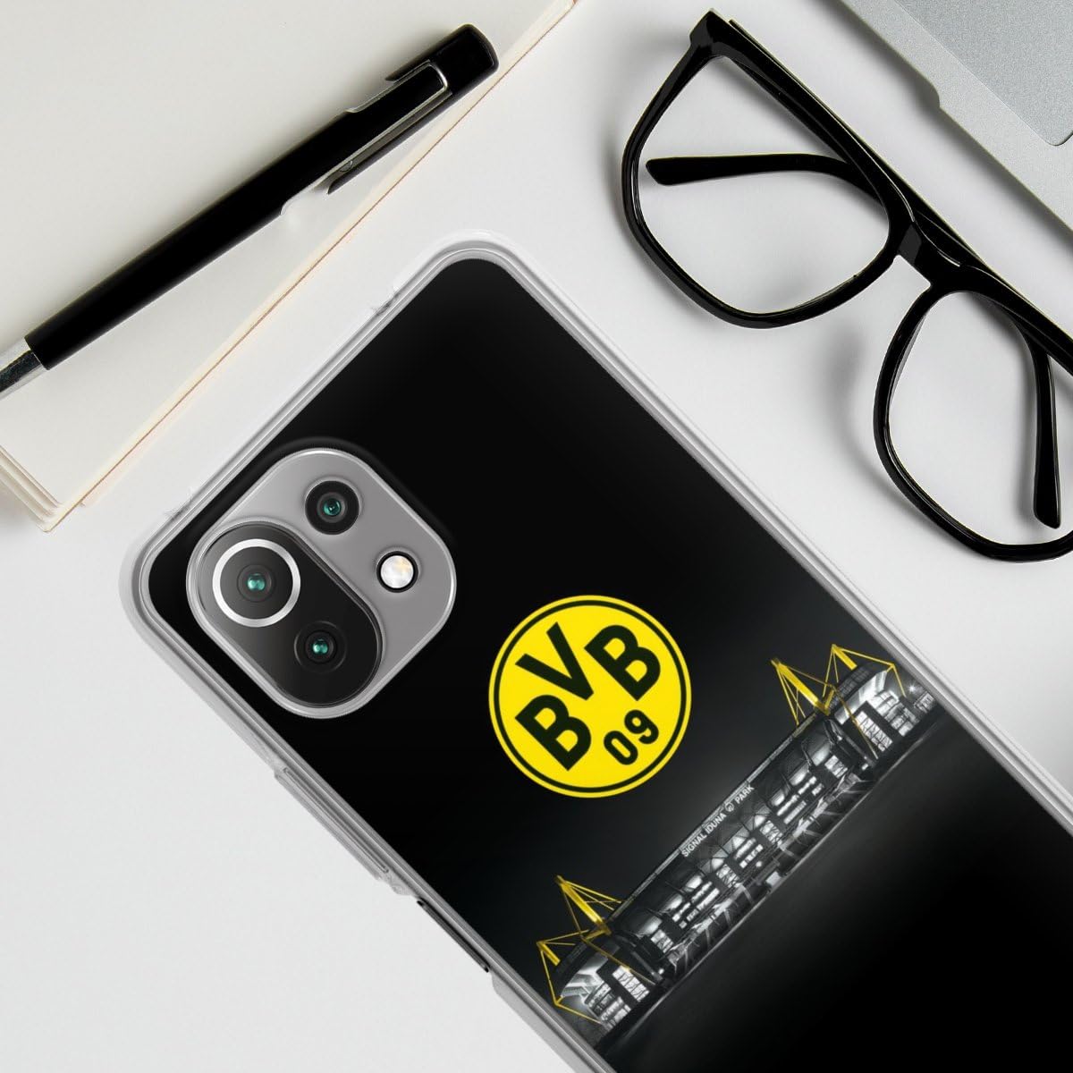 DeinDesign Slim Case Für Xiaomi 11T Pro 5G – Transparent, 0,8 Mm Dünn, Mit BVB Stadion-Motiv | Aus TPU, Kratzfest