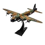 Military Bomber Alloy Die Cast Model, 1/72 Scale Short Stirling Gremlin Teaser Bomber Model, Adult Toys and Decorations, 14.5 X 16.5Inch