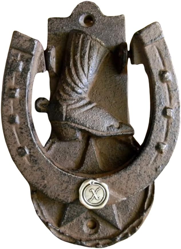 Personalized Horseshoe Door Knocker, Initial New Home Gift
