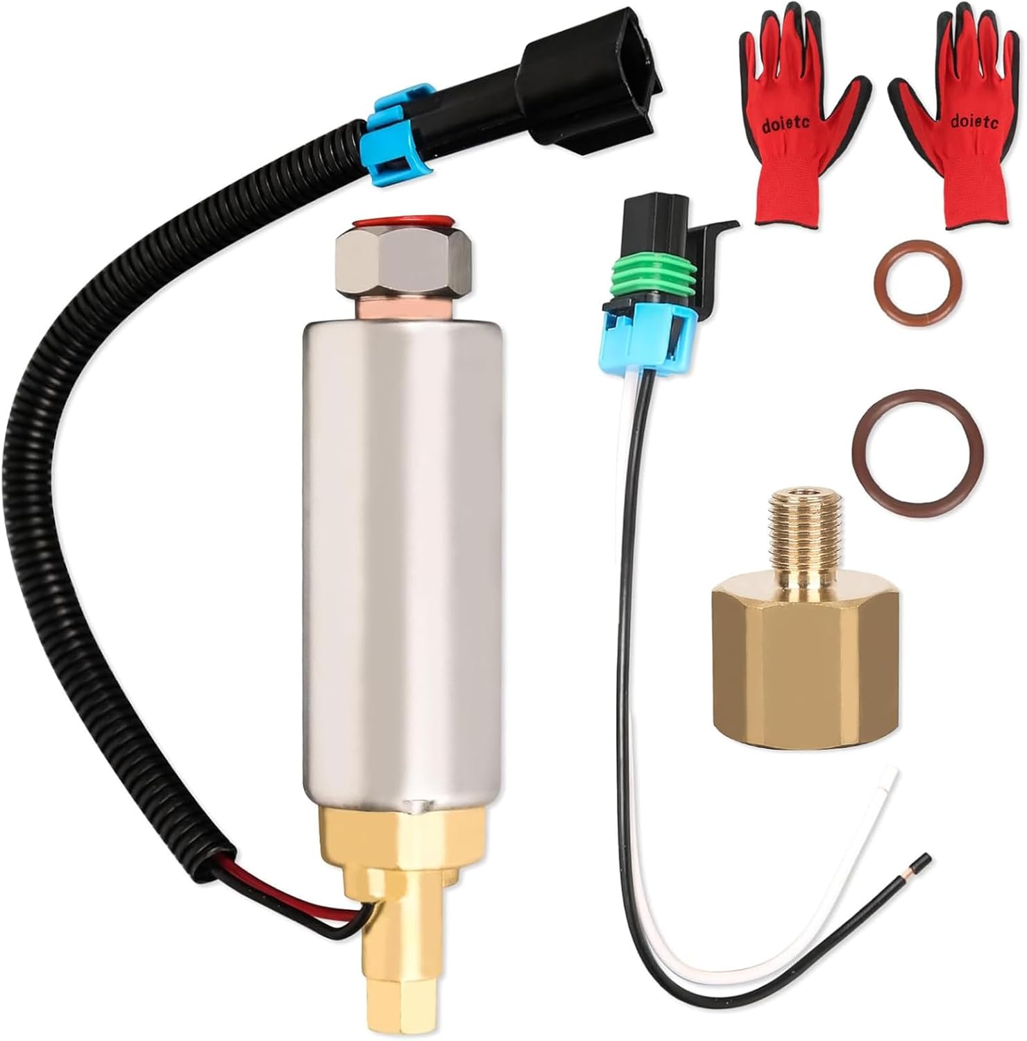 861155A3 E11003K9248 8M0125852 861156A03 Electric Fuel Pump Replacement For Mercury Mercruiser Marine Boat 4.3L 5.0L 5.7L V6 V8 Carburetor Engines Low Pressure Fuel Pump