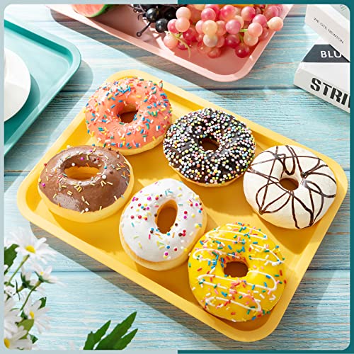 Geelin 36 Pcs 9X12Inch Plastic Fast Food Trays Bulk Colorful Restaurant Serving Trays Cafeteria Trays Grill Tray School Lunch Trays Rectangular Serving Platter For Kitchen Hotel Restaurant, 9 Colors #TOP3