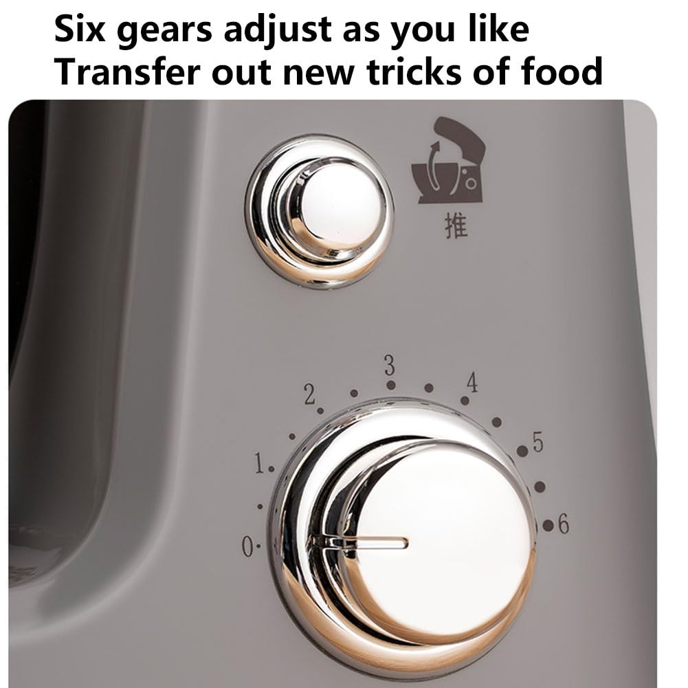 Robot De Cocina Con Tazón Para Mezclar De Acero Inoxidable De 3,5L Configuración De 6 Velocidades Batidora Amasadora Eléctrica De Pie Incluyendo Gancho Para Masa, Batidor Para Hornear En Cocina 600W (