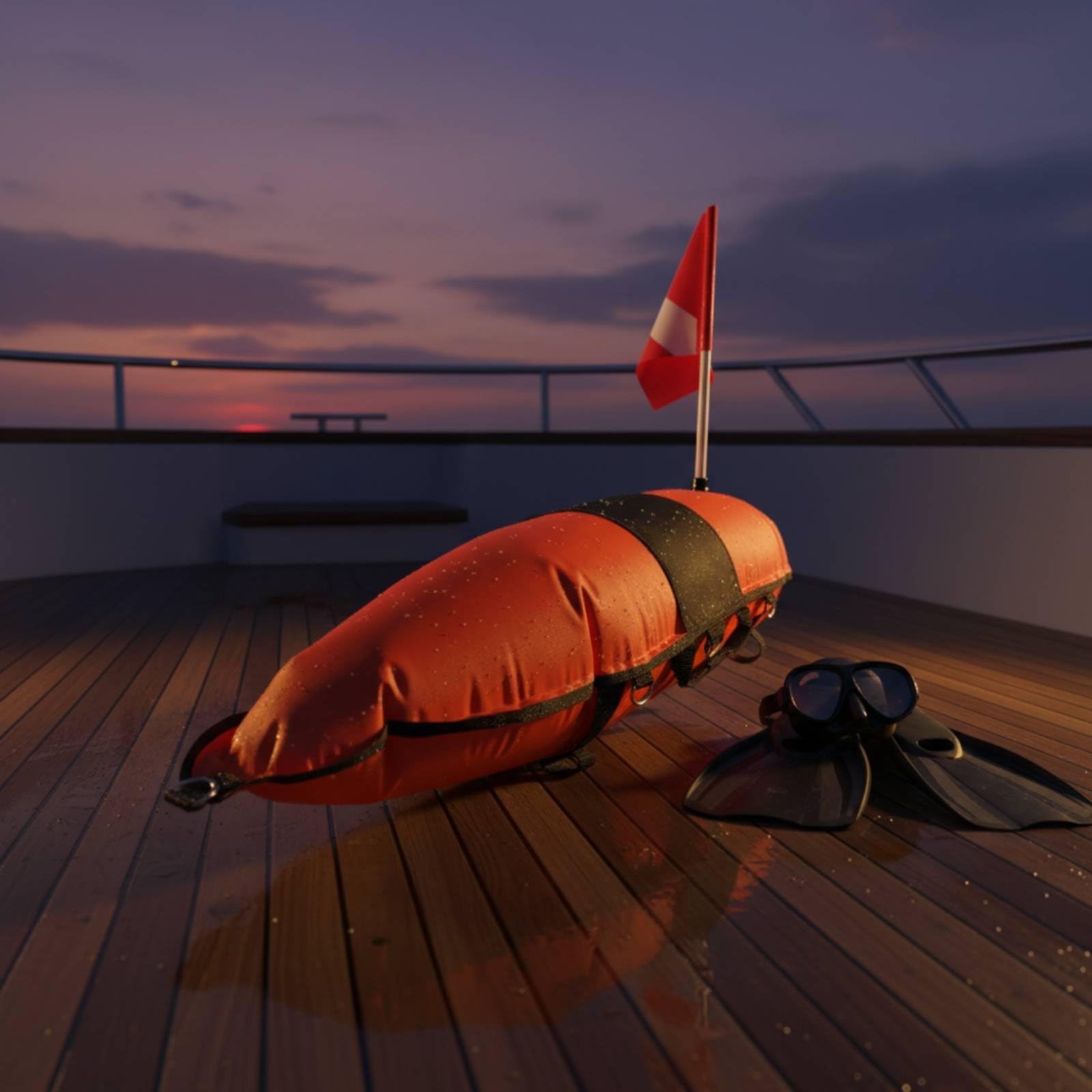 Taucher Rettungsboje Boje Signalboje Markierungsboje TPU Nylon Kombiniert mit Luftkammer für Klare Sichtbarkeit Und Positionskennzeichnung Beim