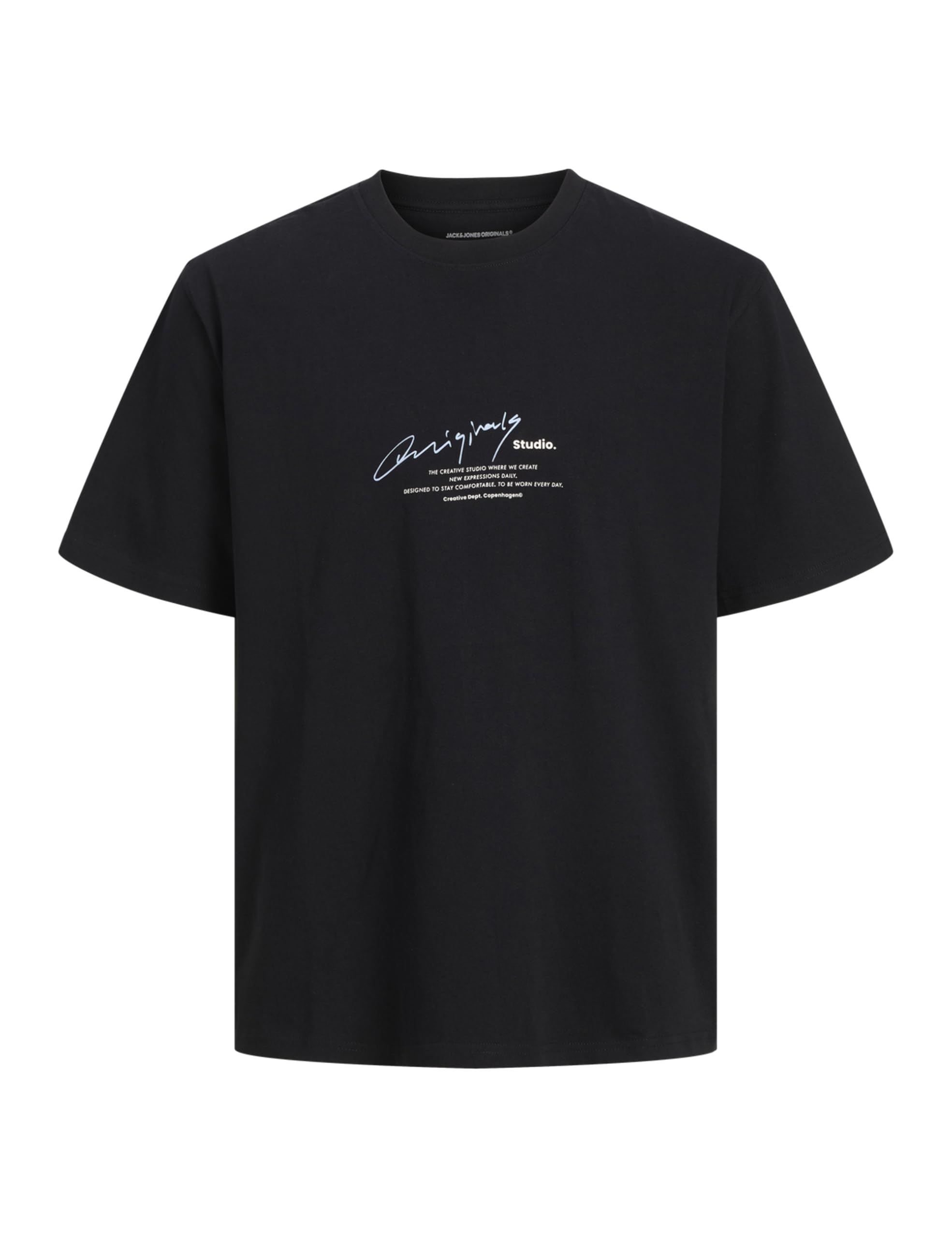 Jack & Jones Jormanchester Script Tee SS Crew Neck, Black, S