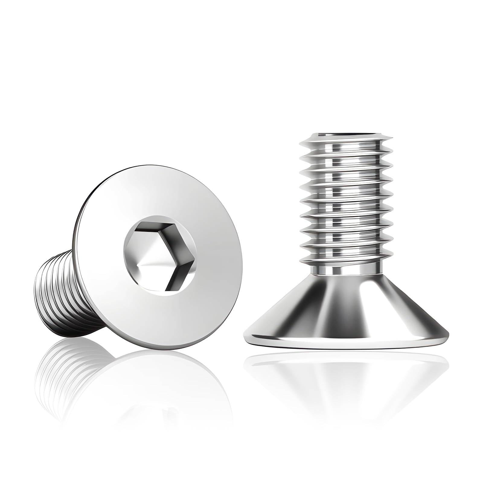 120 viti a testa svasata M4 x 10 mm, in acciaio inox A2 V2A, DIN 7991 con filettatura completa