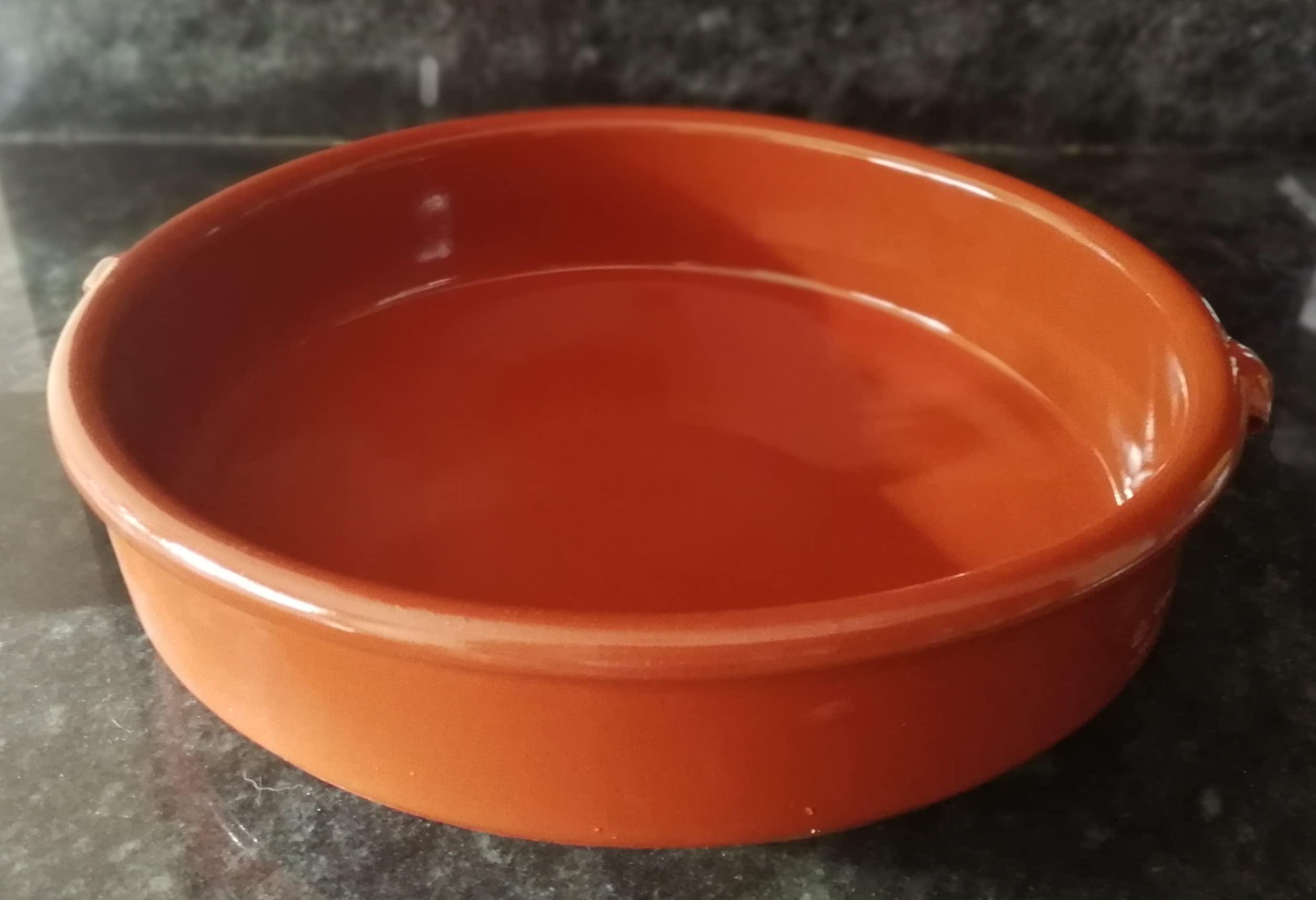 CAZUELA PARA COCINAR GRANDE FABRICADA ARTESANALMENTE. De barro. Hecho a mano por artesanos de España. "ENVÍO GRATIS" (36CM)
