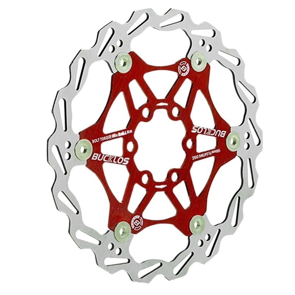 Dischi Freno Mtb Freno a disco for bicicletta 160/180/203 Rotori flottanti for bici Rotore freno for mountain bike in acciaio inossidabile(1PC 203mm Red)