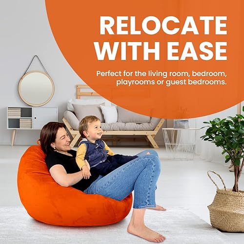 Miniatura 8 de Funda para silla de puf para almacenamiento de animales de peluche (sin relleno) para niños y adultos. Extra grande, nido de pájaro, puf suave