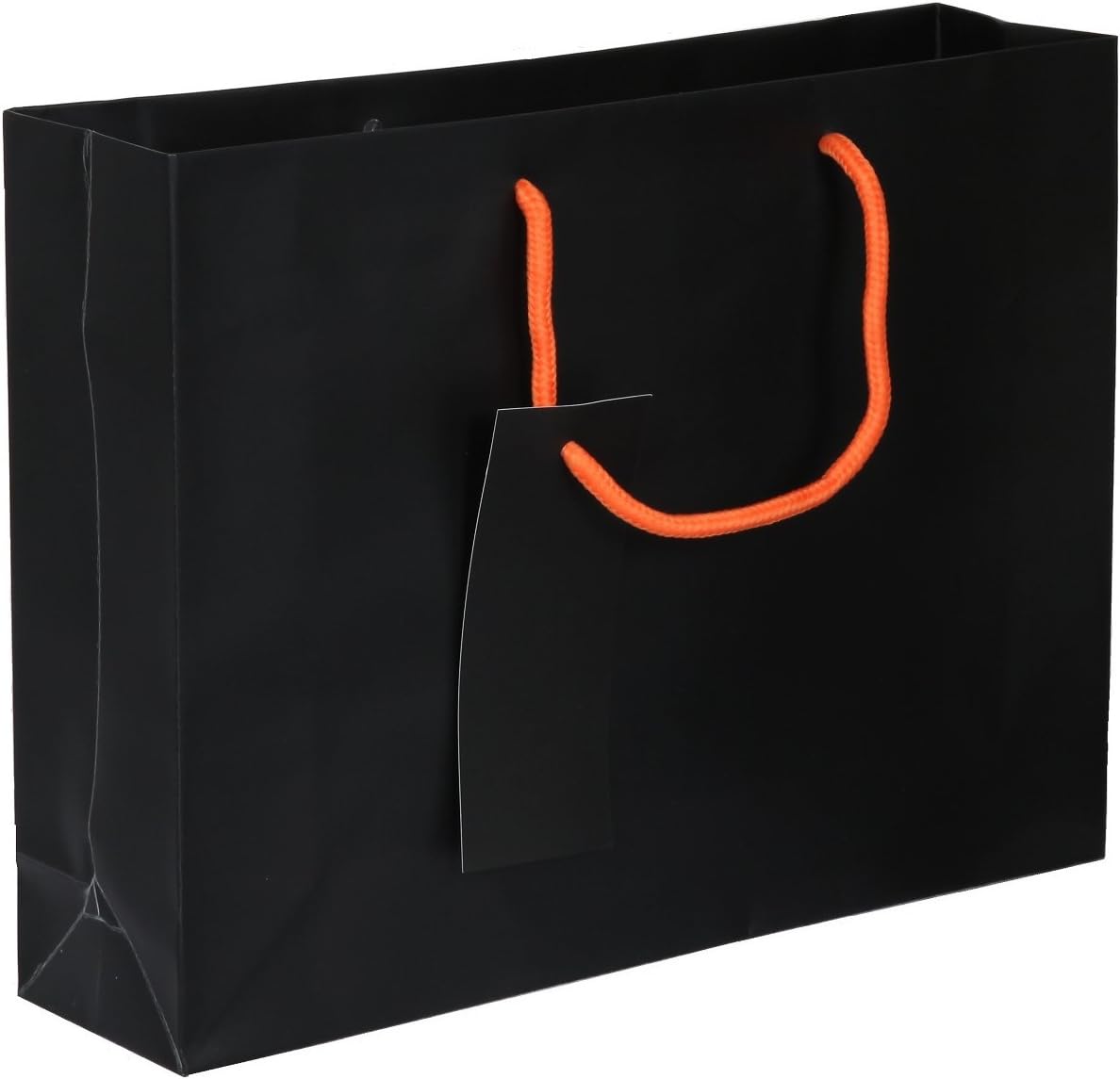 Parax Paper A4 Gift Bag with Rope Handle and Matching Gift Tag - Matte Black