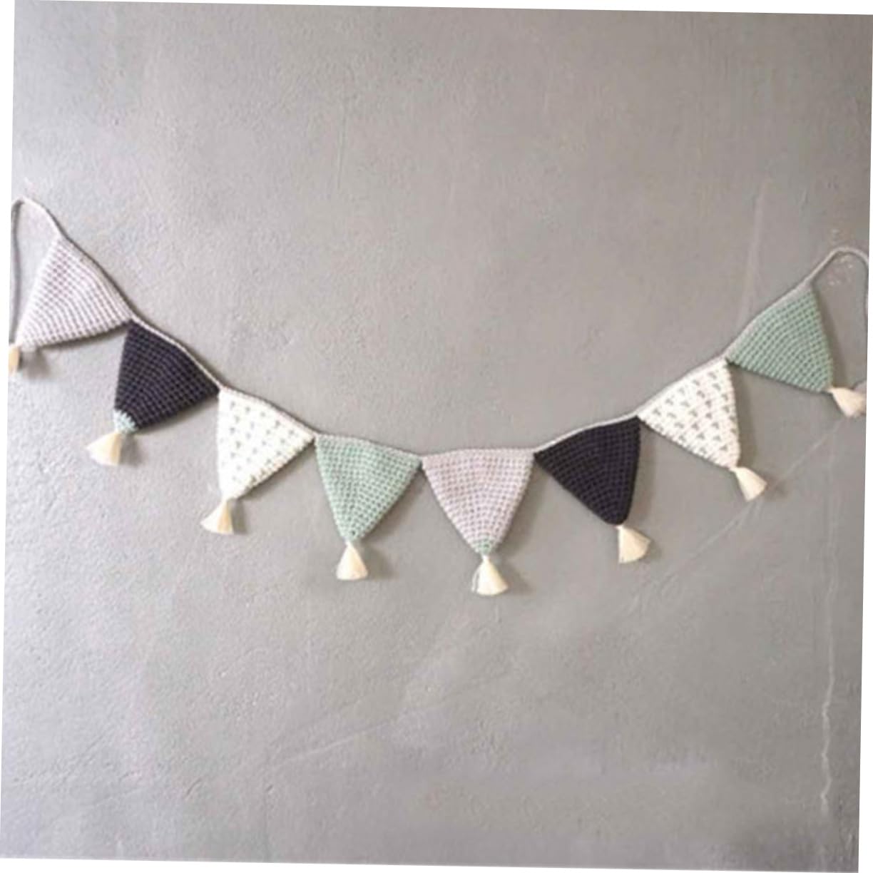 Toyvian 3 Piezas De Decoración De Entrada Decoración De Entrada Banderines Triangulares Banderines De Algodón De Ganchillo Banderines Colgantes para Fiestas Banderines Guirnaldas