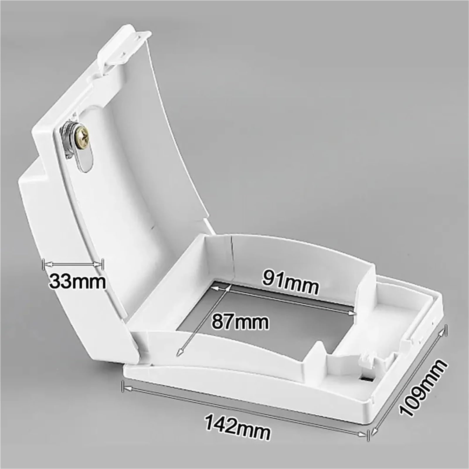 Protezione per interruttore della luce, 2 pezzi, 86, con serratura, impermeabile, con chiave, per protezione interruttore esterno, copertura in plastica autoadesiva per casa e ufficio, presa