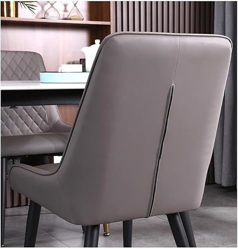 Miniatura 5 de LEIYTFE Mid-Century - Silla tapizada, sillas de comedor modernas con patas de metal negro, almacenamiento debajo de la mesa, silla auxiliar de