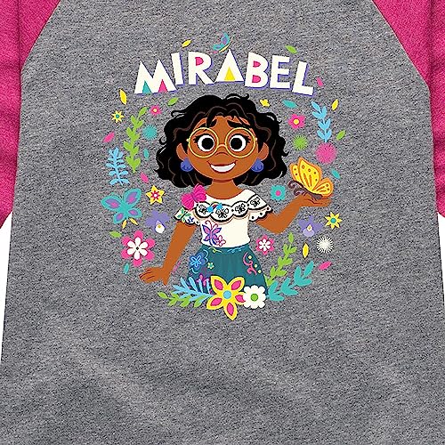 Disney Encanto - Mirabel Floral Butterflies - Toddler and Youth Girls Raglan Graphic T-Shirt3