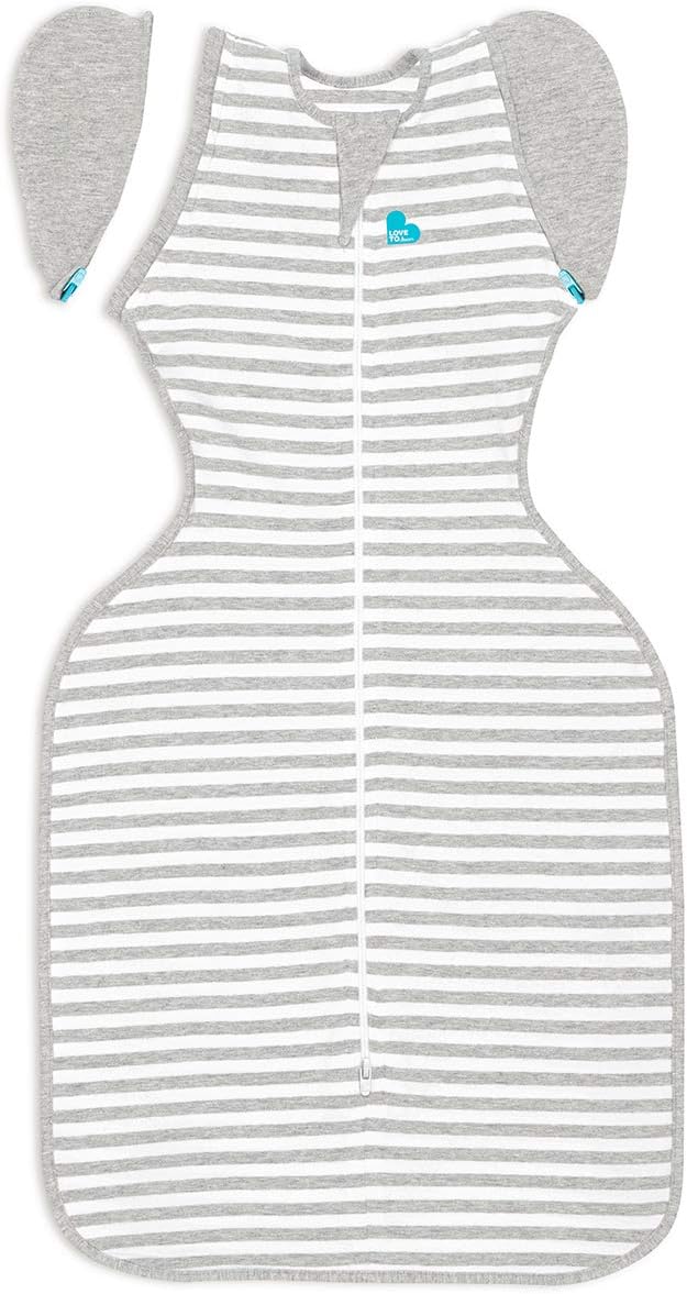 Love To Dream Swaddle UP- 50/50- Gray Stripe- Medium 13.2- 18.7 lbs