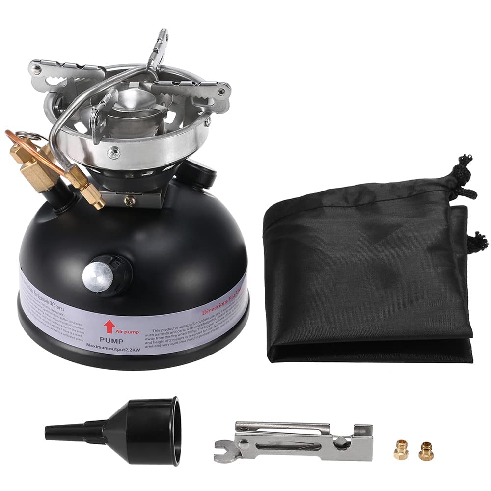 Réchaud de Camping avec buse remplaçable pour Alcool à Essence Diesel, réchaud d'extérieur pour Pique-Nique, randonnée, Camping, Grill,A