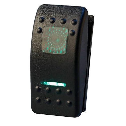 Miniatura 34 de Amarine Made Interruptor basculante impermeable de 12 V 20 A, interruptor de 2 posiciones, barco, DPDT, 7 pines con 2 luces LED (azul)