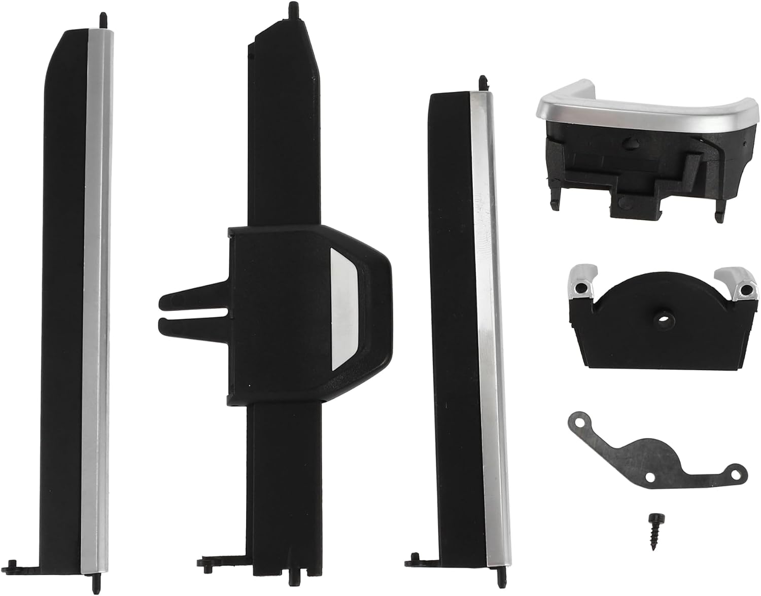 AC Air Vent Clips Tab for BMW X5 G05 2019-2023 Waterproof Right Air Conditioning Vent Outlet Trim Tab Black Silver Tone Adhesive Backing 1 Set