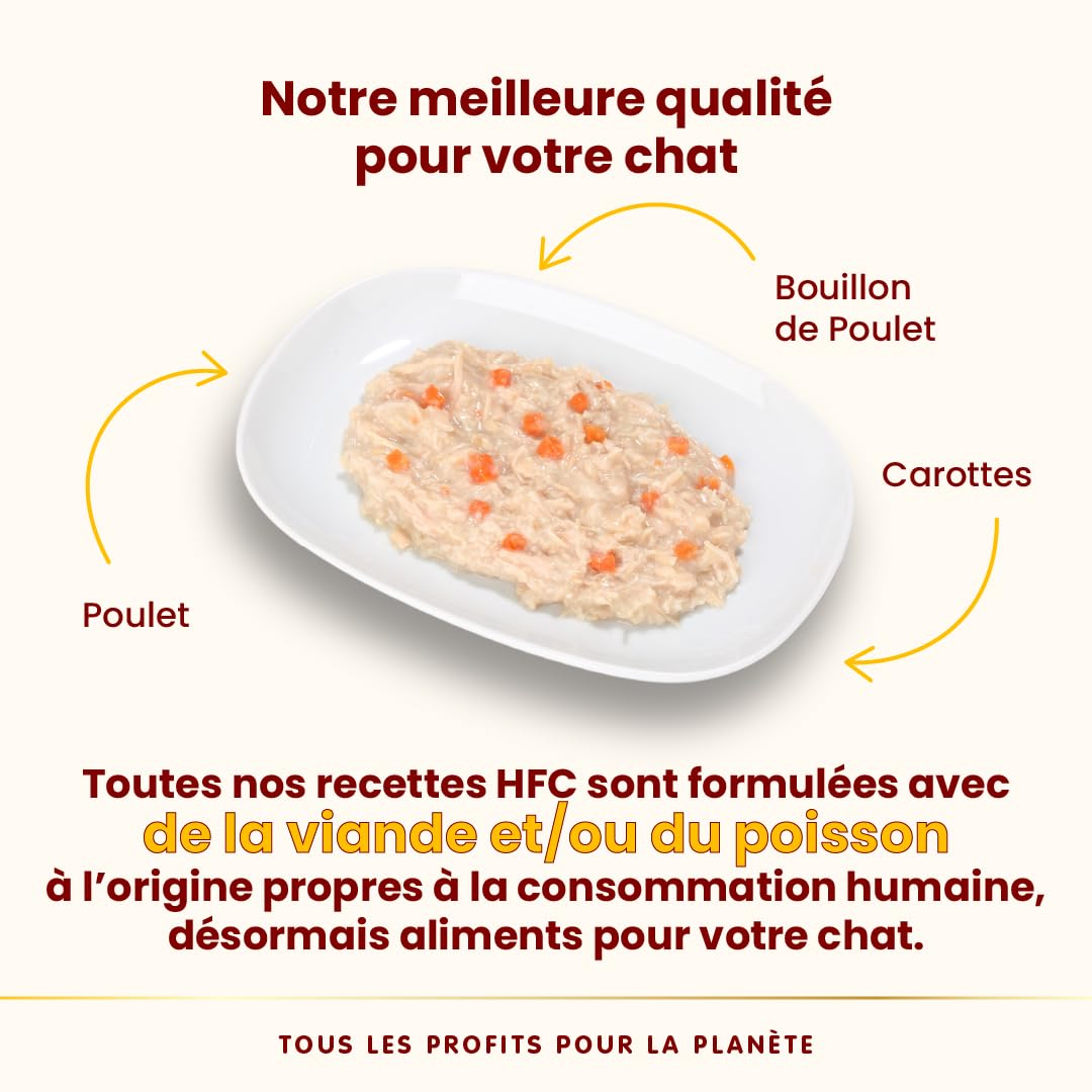 Almo Nature HFC Complete - Nourriture Humide pour Chat Adulte - Poulet et Carotte - 70 g x 24 Boîtes
