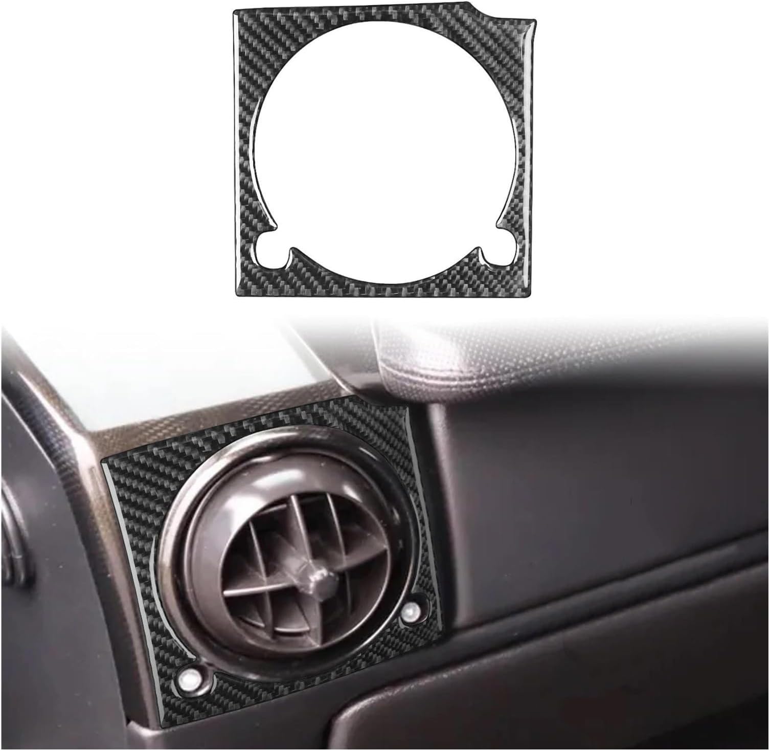 Car Decoration Interior For Hummer For H2 2003-2007 Carbon Fiber Co-pilot Dashboard Air Outlet Panel Trim Cover Car Interior Decoration Sticker(Black RHD)