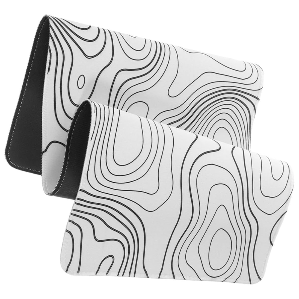 Tapis de souris gaming blanc haut de gamme avec bords renforcés anti-effilochage Abaodam