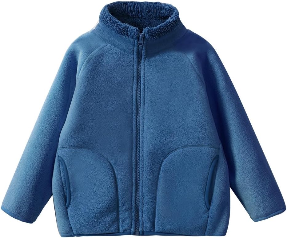 Girls' Fleece Jacket Full-zip Toddlers Kids Polar Coat Outwear