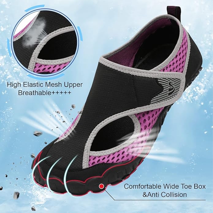 Image of Spesoul Water Shoes for Women Men Quick Dry Aqua Socks for Swim Beach Pool Hiking Training Summer Sandals Outdoor Zero Drop Barefoot Shoes 6.5 Women /4.5 Men