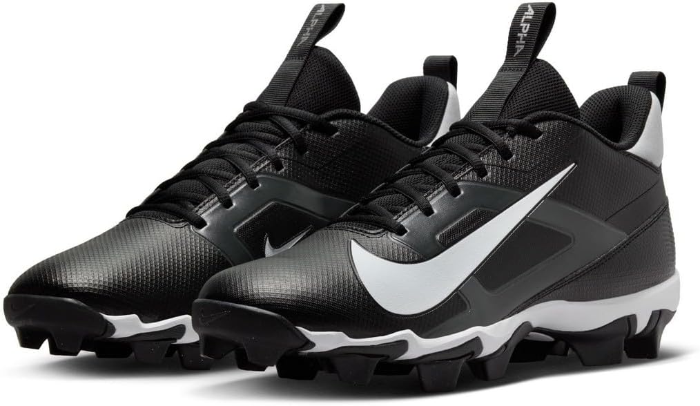 Nike Alpha Menace 4 Shark Molded Football Cleats SZ 11.5 Black | White