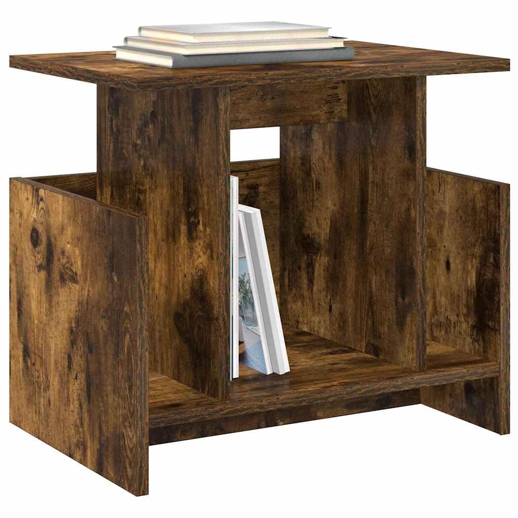 Set da 2 Supporti TV Moderni in Legno Ingegnerizzato Rovere Fumé | Consolle rettangolari salvaspazio per salotto, ideali per organizzare lettori e accessori media ordinatamente.