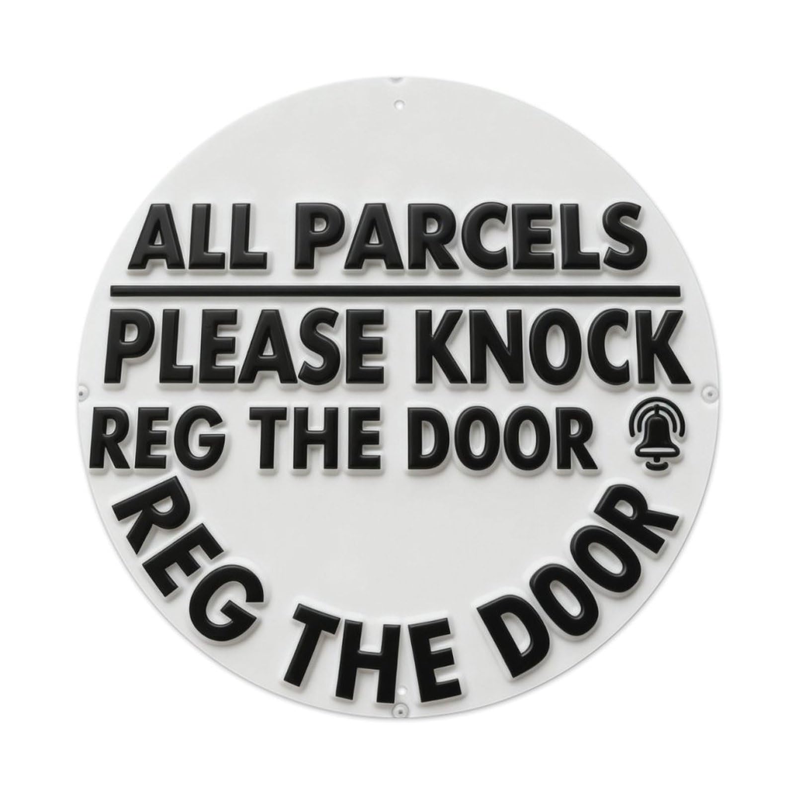 All Deliveries Please Ring Reg The Bell Round Metal Tin Sign Vintage Wall Decor, Bar Garage Cafe Kitchen Home Wall Art Poster 8x8inches