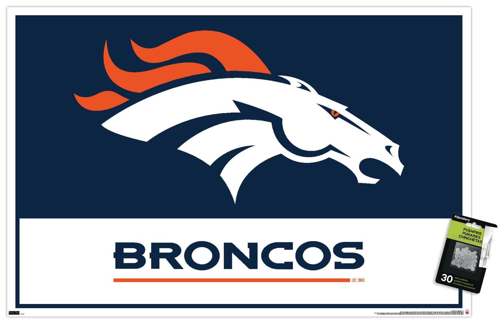 Amazon.co.jp: Trends International NFL デンバー・ブロンコス - ロゴ