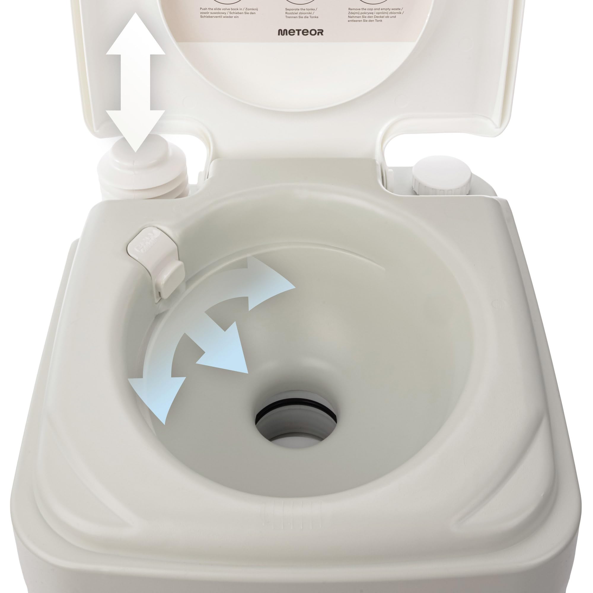 Toilettes de camping portables légères 10/20 L avec réservoir amovible et chasse d'eau toilettes d'urgence sanitaires d'extérieur pour voiture camionnette bateau hauteur de siège naturelle caravane