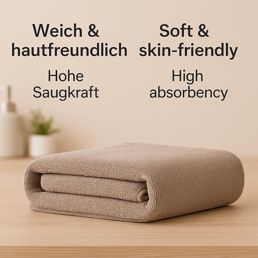 Betz 6 Stück Saunatücher Saunatuch Saunahandtuch Set Palermo 100% Baumwolle Größe 80 x 200 cm Farbe Stone