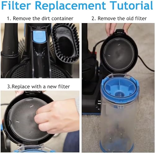 Miniatura 5 de MULTIM Correas para aspiradora y filtro de algodón compatibles con correas de repuesto Bissell 1604895 y esponja de filtro de repuesto 1604896 para