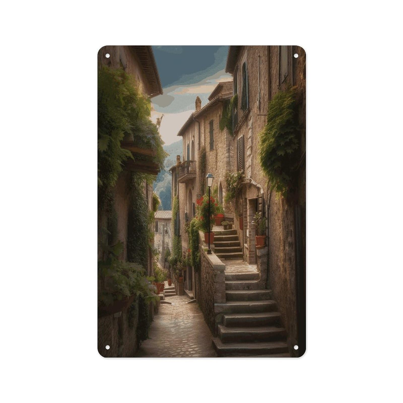 Fekiloot Style Italy Tuscan Wall Decor Metal Signs Tin Signs Poster