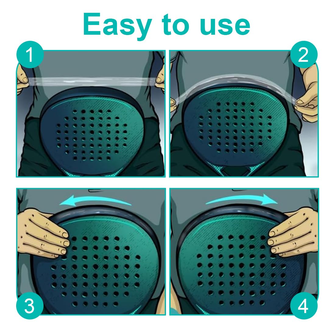 Nastro Protettivo Per Pagaia Padel | Silicone Trasparente | 35x370 Mm | Antiuurto | Confezione Da 2 - Foto 3