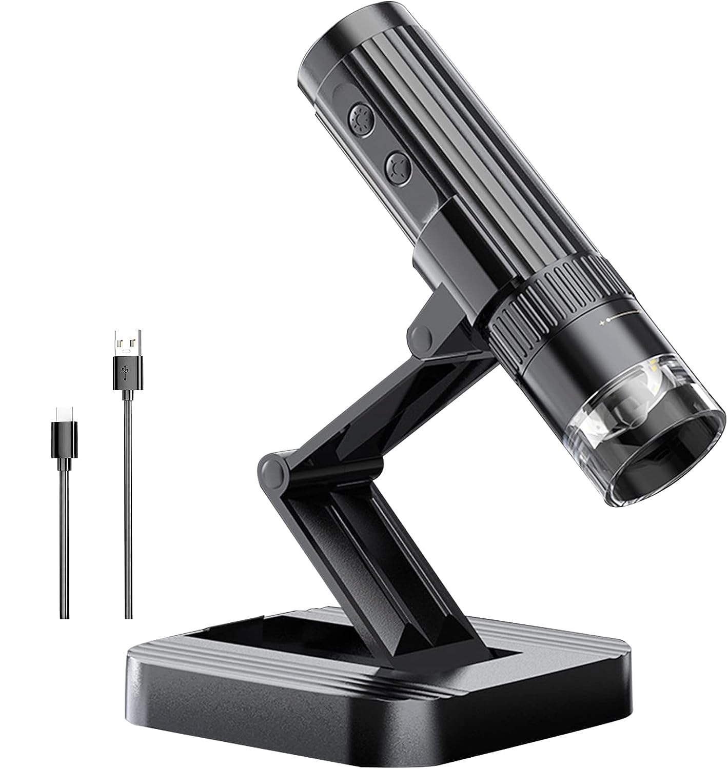Etzin USB Digital Microscope, 50X-1000X Magnifying Coin MICR-oscope. Portablel Handheld Pocket,8 LED Lights Adjustable, HD Micro-Scope Camera, PC View, Mic-roscope for Adults & Kids - Black
