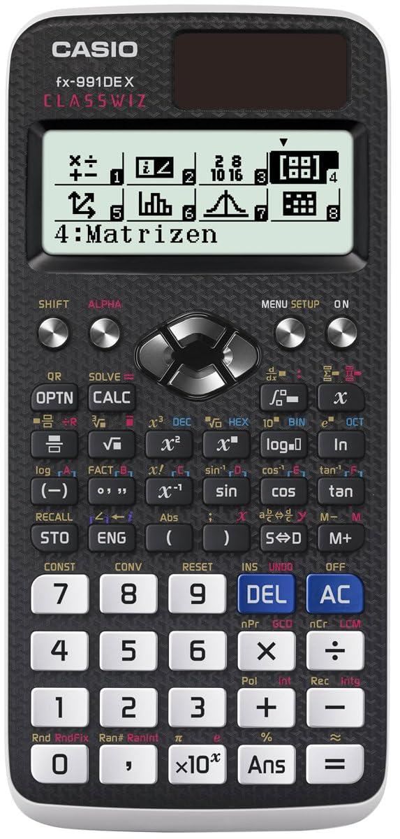 Casio FX-991DE X Schulrechner + Tasche + Fachbuch – Wissenschaftlicher Taschenrechner mit 696 Funktionen für Oberstufe, Studium & Technik - Classic Set (Schwarz)