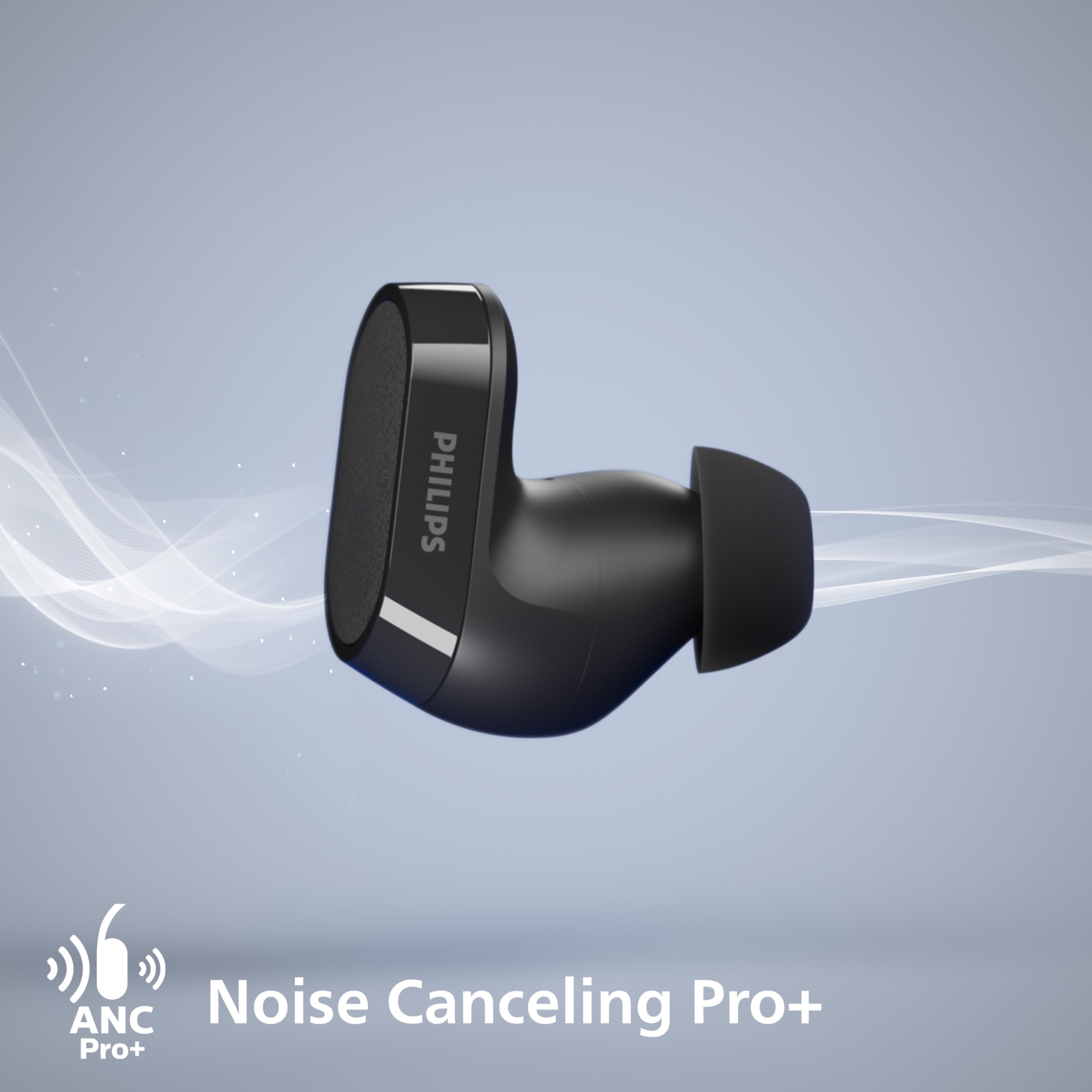 Philips Audio Fidelio T2 Noise Cancelling True Wireless In-Ear Bluetooth Kopfhörer - Hervorragende Gesprächsqualität, kompatibel mit Sprachassistent und bis zu 40 Stunden Musikwiedergabe - Schwarz