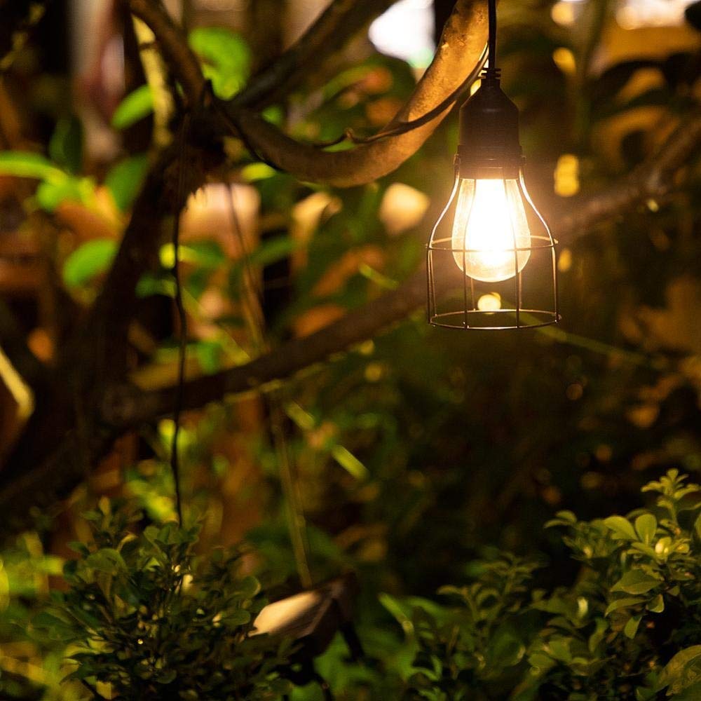 Iluminación Cable E27 Edison del Bulbo Solar lámpara Solar del jardín del Bulbo de la luz de Calle for el árbol de iluminación Solar del jardín de Las Luces con 9.8Meter Bombillas domésticas (