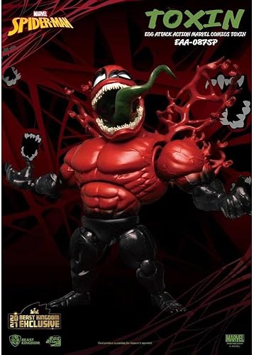Miniatura 3 de Beast Kingdom Marvel Comics: Toxin EAA-087SP - Figura de acción de ataque de huevo, multicolor