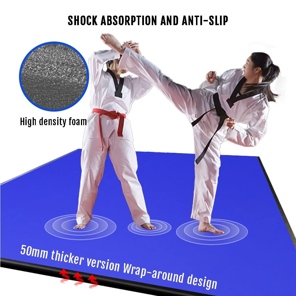 Tappetini di Allenamento di Ginnastica Roll out Wrestling Tumbling Tappetini Morbidi Durevoli Cheerleading Fitness Tappetini per Uso Domestico (Size : 1cm/m²/0.4inch Thick)