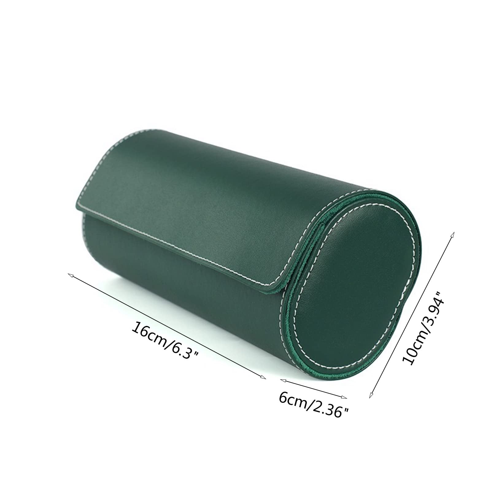 Handgefertigte Leder Uhrenrollenbox, Reise Uhrenrolle mit Samt Armbanduhrhalter, Ringen, Vitrinen für Männer und Erwachsene, Leder Reiseetuis für Männer