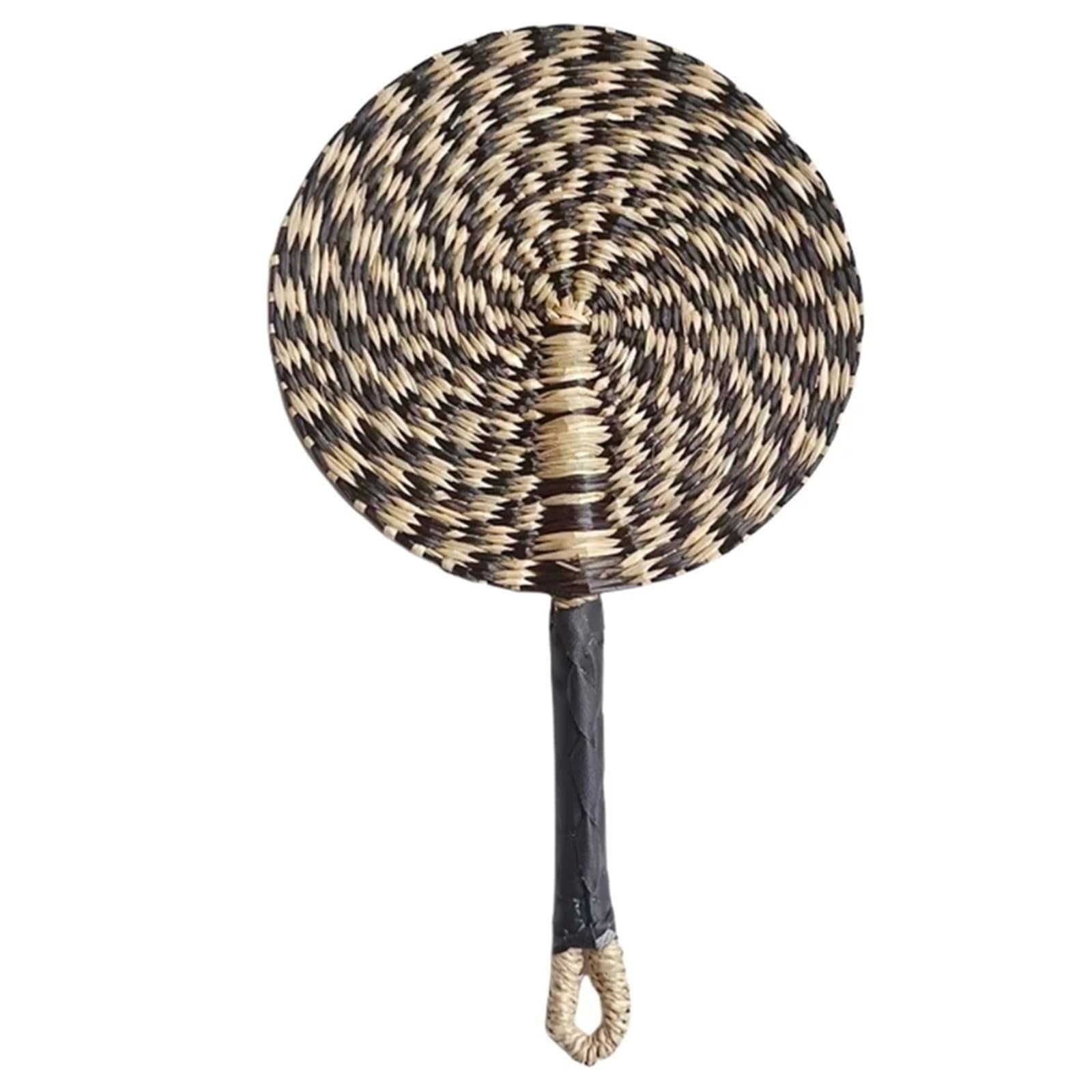 WJLYDM Woven Straw Fan Summer Cooling Grass Handwoven Handmade Hanging Decorations For Bedroom Wedding(Color01)